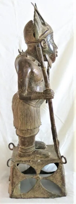 Benin Bronze Dignitary Warrior