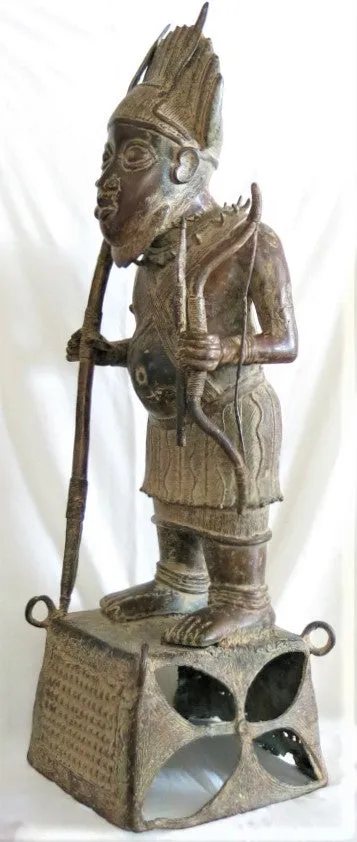 Benin Bronze Dignitary Warrior