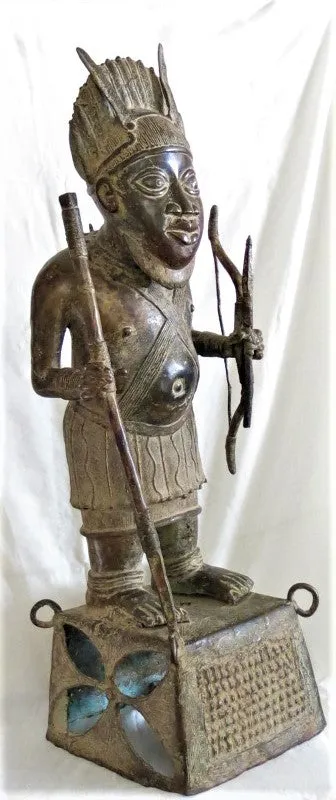 Benin Bronze Dignitary Warrior