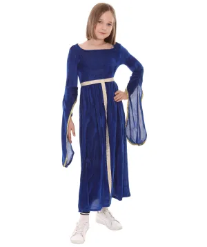 Child's Renaissance Medieval  Princess Costume | Blue Cosplay Costume