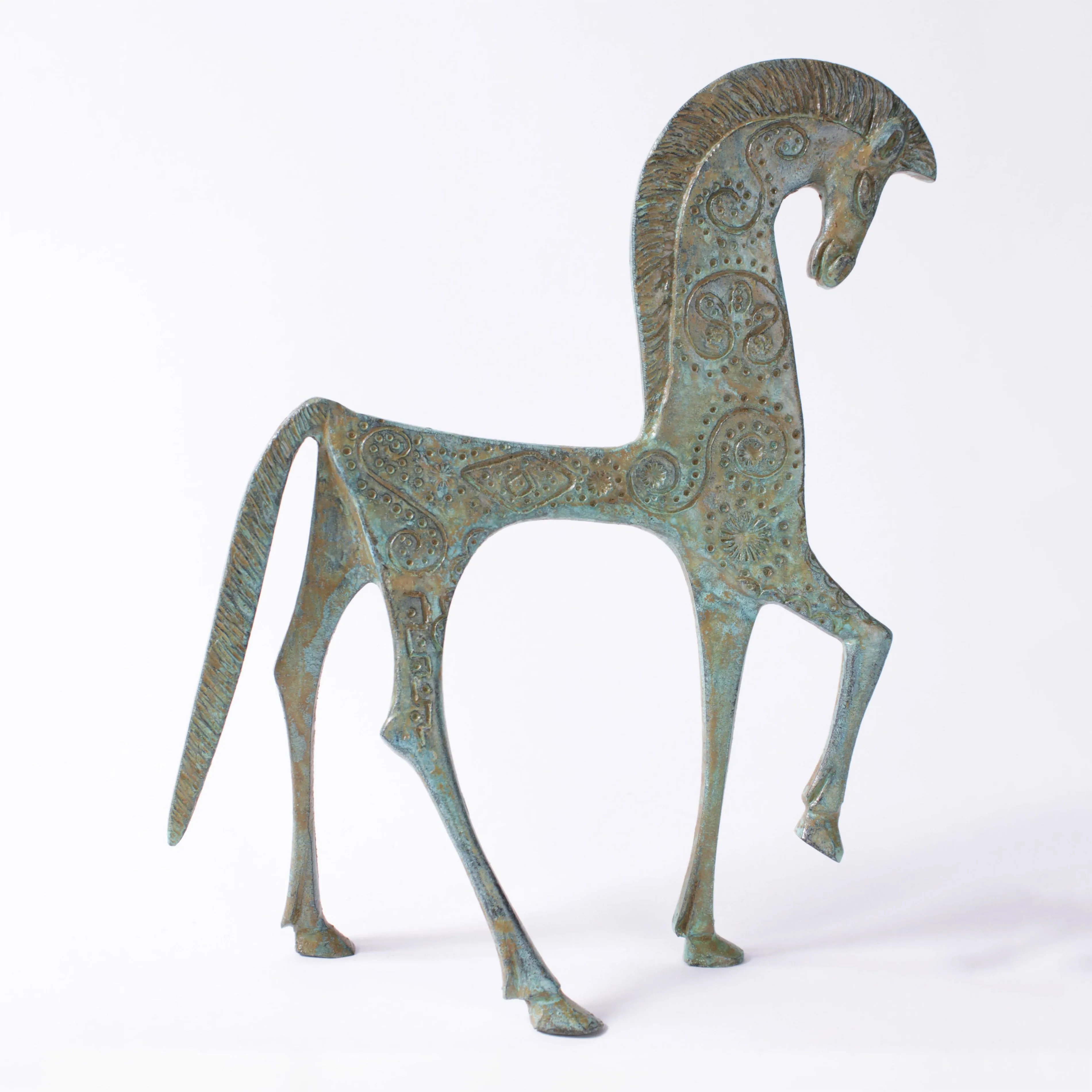 Greek Horse Statue in Bronze