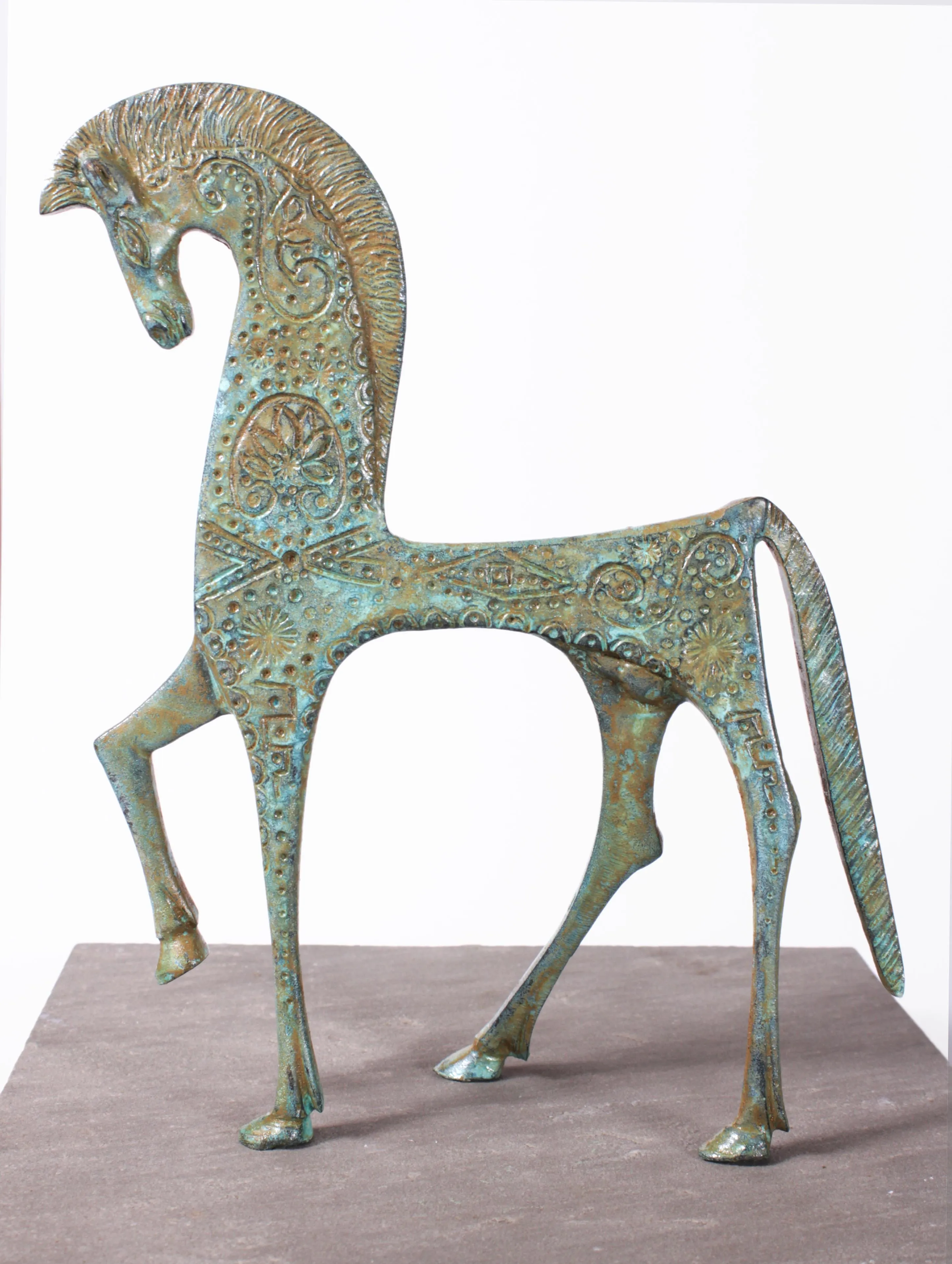 Greek Horse Statue in Bronze