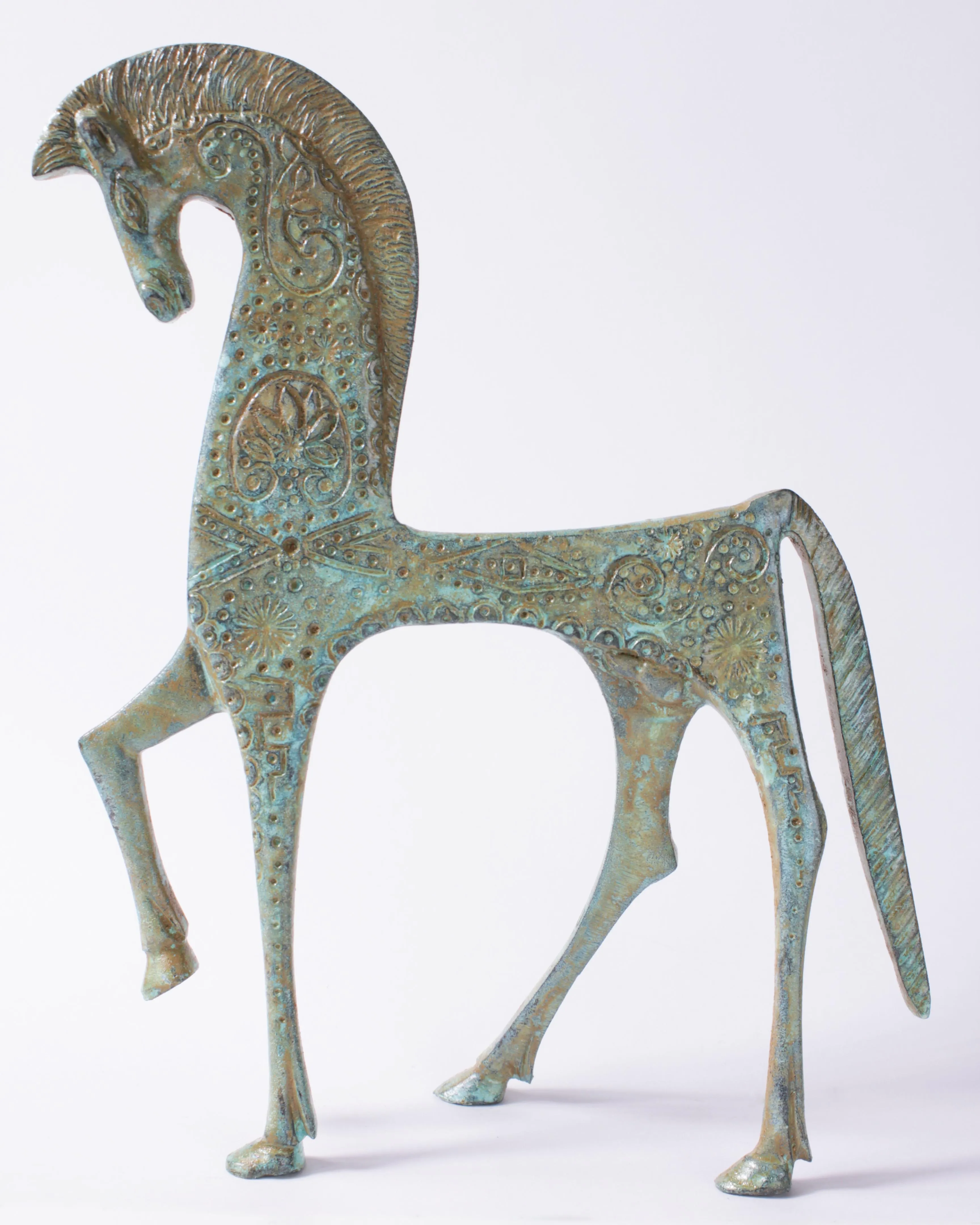 Greek Horse Statue in Bronze