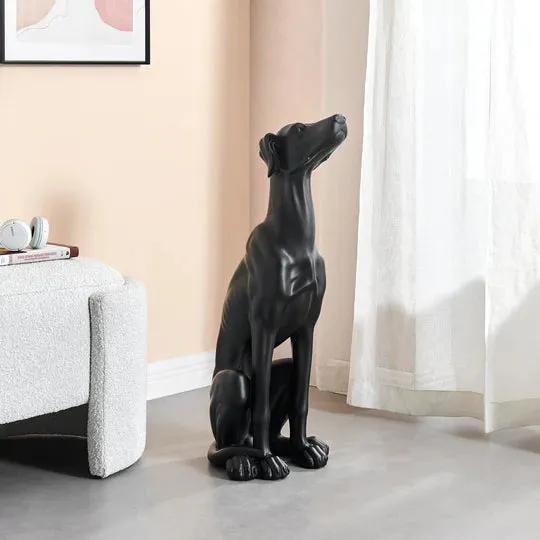 Greyhound Sculpture // Matte Black - Home Decor