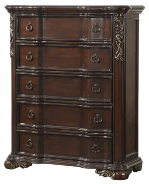 Homelegance Royal Highlands 5 Drawer Chest in Rich Cherry 1603-9