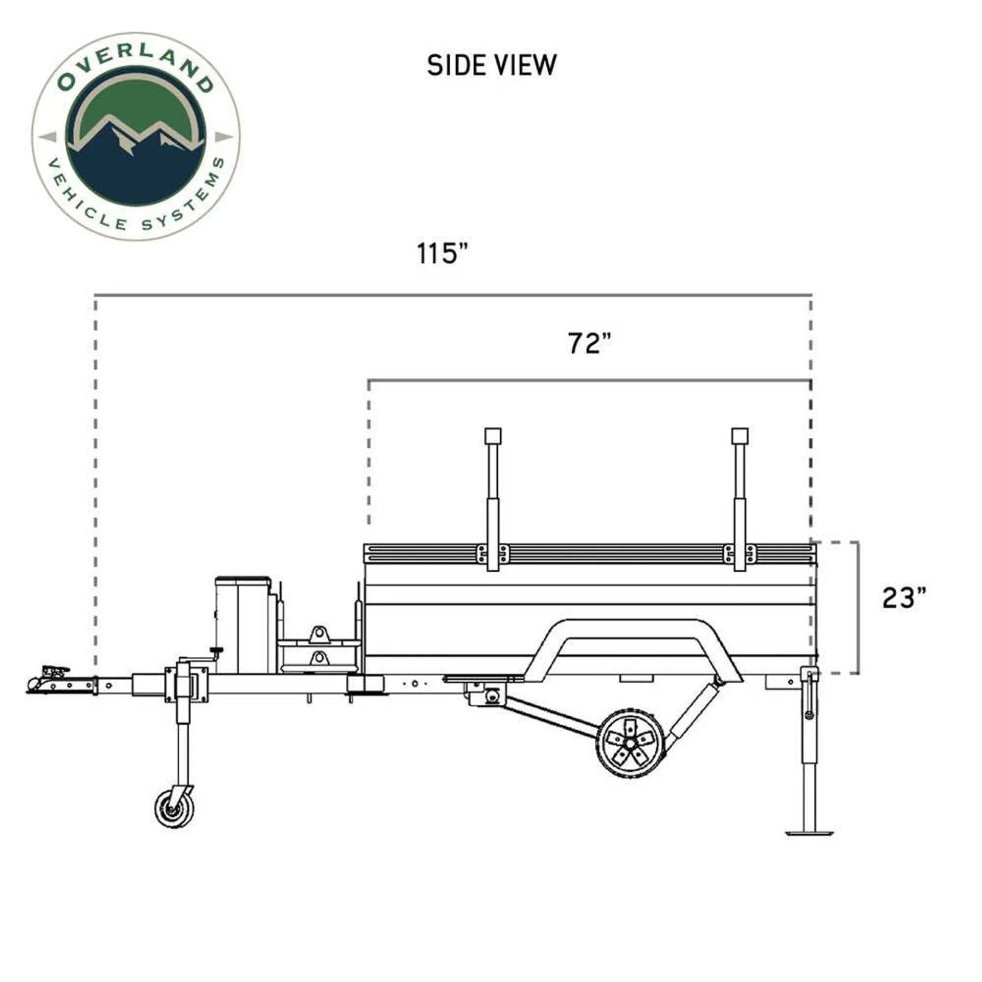 OVS Off Road Trailer - Military Style With Full Articulating Suspension - Pre Order