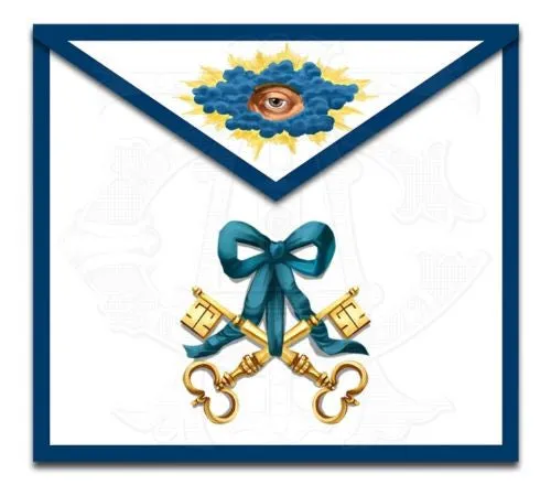 "Blue Ribbon" Masonic Lodge Officers Aprons (Set of 11)