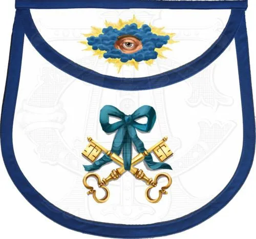 "Blue Ribbon" Masonic Lodge Officers Aprons (Set of 11)