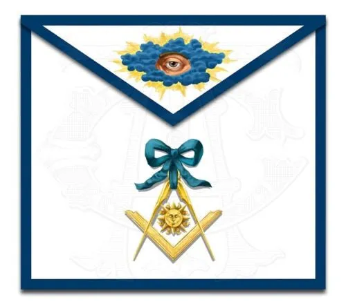 "Blue Ribbon" Masonic Lodge Officers Aprons (Set of 11)