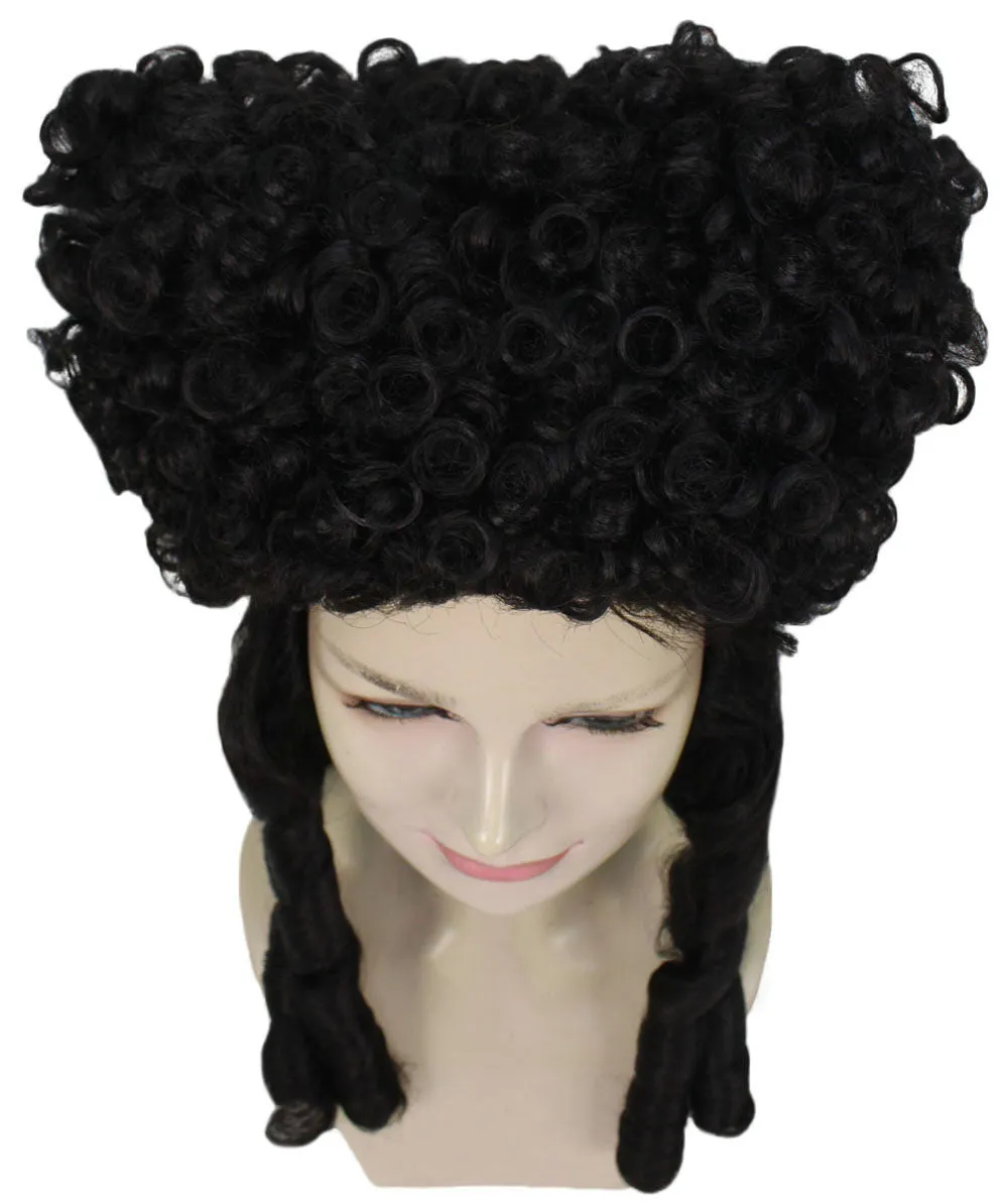 Womens Renaissance Curly Wig | Dark Brown Historical Wigs